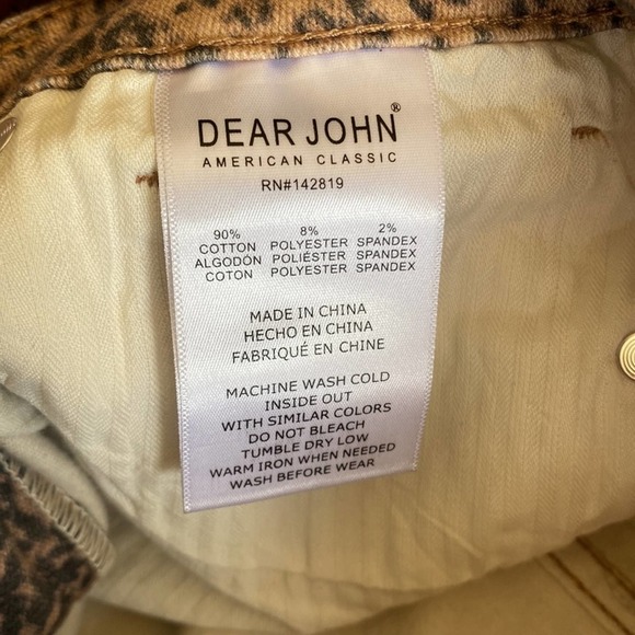 Dear John Leopard Print Denim Mini Skirt - 29 - Picture 7 of 7